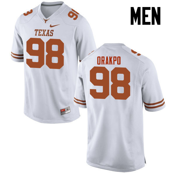 Men #98 Brian Orakpo Texas Longhorns College Football Jerseys-White